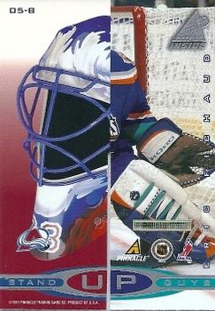 1997-98 Pinnacle Inside - Stand Up Guys #05-A / 05-B Patrick Roy / Eric Fichaud Back