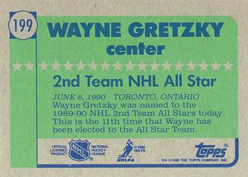 1990-91 Topps #199 Wayne Gretzky Back