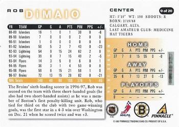 1997-98 Score Boston Bruins #9 Rob Dimaio Back
