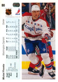 1990-91 Upper Deck #80 Michal Pivonka Back