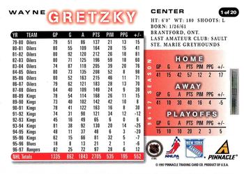 1997-98 Score New York Rangers #1 Wayne Gretzky Back