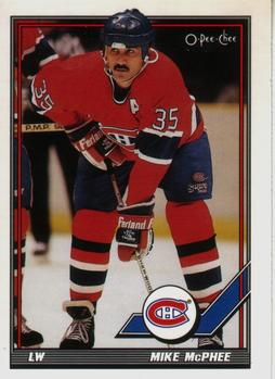 1991-92 O-Pee-Chee #252 Mike McPhee Front