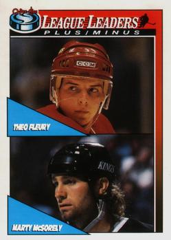 1991-92 O-Pee-Chee #322 Theo Fleury / Marty McSorley Front