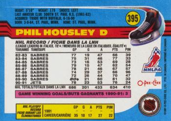 1991-92 O-Pee-Chee #395 Phil Housley Back