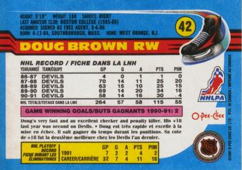 1991-92 O-Pee-Chee #42 Doug Brown Back