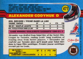 1991-92 O-Pee-Chee #471 Alexander Godynyuk Back
