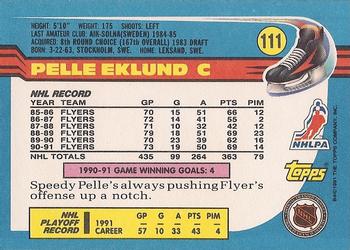 1991-92 Topps #111 Pelle Eklund Back