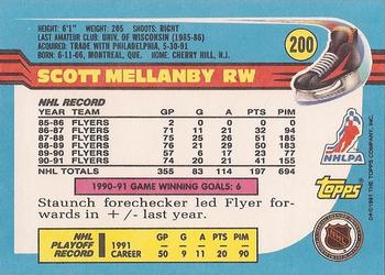 1991-92 Topps #200 Scott Mellanby Back