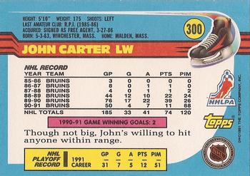 1991-92 Topps #300 John Carter Back