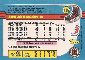 1991-92 Topps #426 Jim Johnson Back