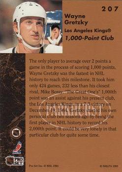 1991-92 Parkhurst #207 Wayne Gretzky Back