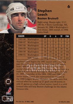 1991-92 Parkhurst #6 Stephen Leach Back