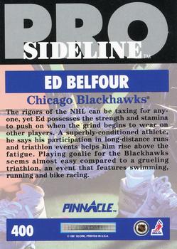 1991-92 Pinnacle #400 Ed Belfour Back