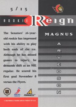 1997-98 Zenith - Rookie Reign #5 Magnus Arvedson Back