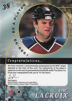 1998-99 Be a Player - Autographs #38 Eric Lacroix Back
