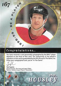 1998-99 Be a Player - Autographs #167 Phil Housley Back