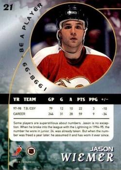 1998-99 Be a Player - Gold #21 Jason Wiemer Back