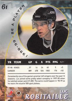 1998-99 Be a Player - Gold #61 Luc Robitaille Back