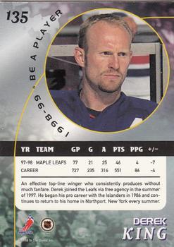 1998-99 Be a Player - Gold #135 Derek King Back