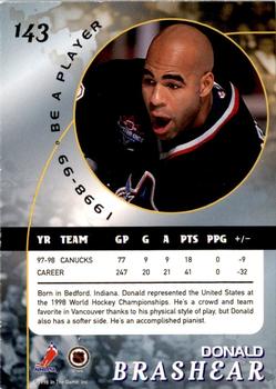 1998-99 Be a Player - Gold #143 Donald Brashear Back