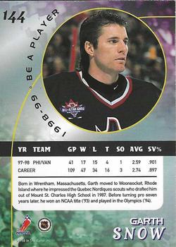 1998-99 Be a Player - Gold #144 Garth Snow Back
