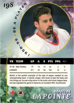 1998-99 Be a Player - Gold #198 Martin Lapointe Back