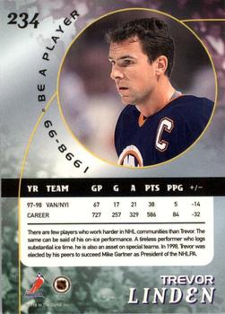 1998-99 Be a Player - Gold #234 Trevor Linden Back