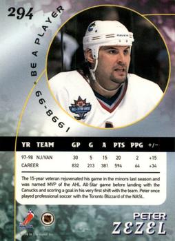 1998-99 Be a Player - Gold #294 Peter Zezel Back