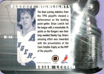 1998-99 Be a Player - Playoff Highlights #H-16 Brian Leetch Back