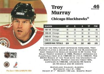 1991-92 Pro Set #46 Troy Murray Back