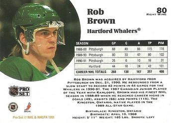 1991-92 Pro Set #80 Rob Brown Back