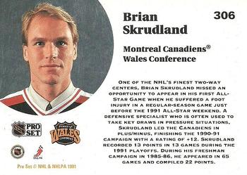 1991-92 Pro Set #306 Brian Skrudland Back