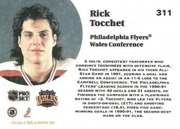 1991-92 Pro Set #311 Rick Tocchet Back