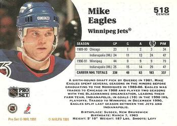 1991-92 Pro Set #518 Mike Eagles Back