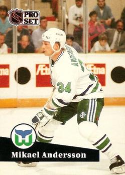 1991-92 Pro Set #394 Mikael Andersson Front