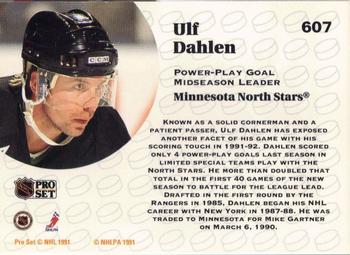 1991-92 Pro Set #607 Ulf Dahlen Back