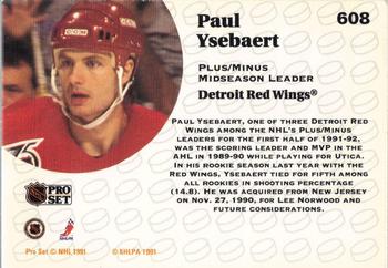 1991-92 Pro Set #608 Paul Ysebaert Back