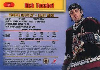1998-99 Bowman's Best - Atomic Refractors #38 Rick Tocchet Back