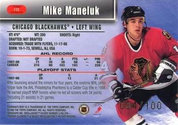 1998-99 Bowman's Best - Atomic Refractors #112 Mike Maneluk Back