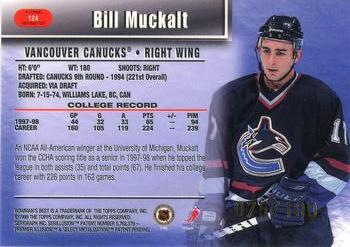 1998-99 Bowman's Best - Atomic Refractors #124 Bill Muckalt Back