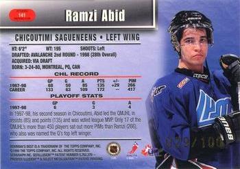 1998-99 Bowman's Best - Atomic Refractors #141 Ramzi Abid Back