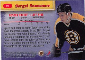 1998-99 Bowman's Best - Best Performers #BP2 Sergei Samsonov Back