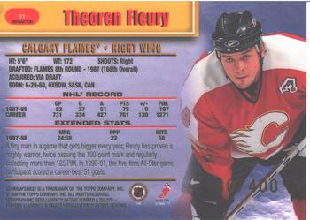1998-99 Bowman's Best - Refractors #31 Theoren Fleury Back