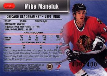 1998-99 Bowman's Best - Refractors #112 Mike Maneluk Back