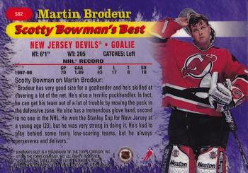 1998-99 Bowman's Best - Scotty Bowman's Best #SB2 Martin Brodeur Back