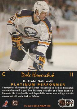 1991-92 Pro Set Platinum #11 Dale Hawerchuk Back