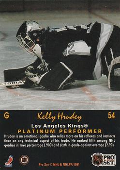 1991-92 Pro Set Platinum #54 Kelly Hrudey Back