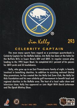 1991-92 Pro Set Platinum #293 Jim Kelly Back
