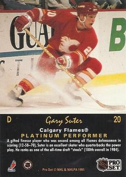 1991-92 Pro Set Platinum #20 Gary Suter Back