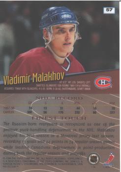 1998-99 Finest - No Protectors #57 Vladimir Malakhov Back